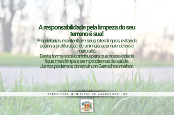 Notícia - JOGUE LIMPO COM GARRUCHOS! É PROIBIDO JOGAR LIXOS EM LOCAIS  INAPROPRIADOS. - Prefeitura Municipal de Garruchos