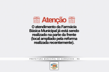 INFORMAÇÕES REFERENTES A FARMÁCIA BÁSICA MUNICIPAL