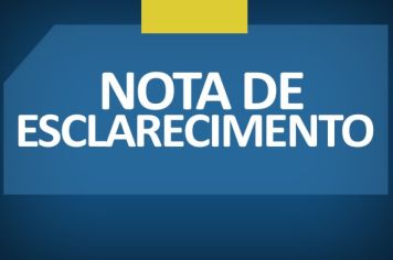 NOTA DE ESCLARECIMENTO - sobre cessão de uso de trator 