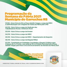 Programação da Semana da Pátria em Garruchos