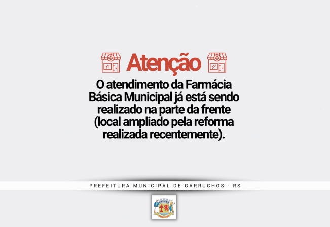 INFORMAÇÕES REFERENTES A FARMÁCIA BÁSICA MUNICIPAL