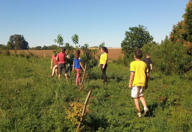 Alunos das Escolas do Município começam a saborear frutos de árvores plantadas no ano passado