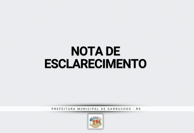 NOTA DE ESCLARECIMENTO