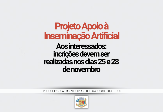 PROJETO APOIO À INSEMINAÇÃO ARTIFICIAL