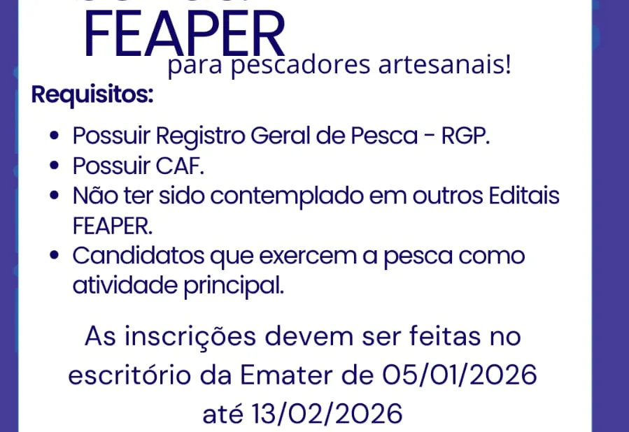 INSCRIÇÕES FEAPER ABERTAS 